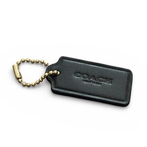 Coach Black Leather Hang Tag